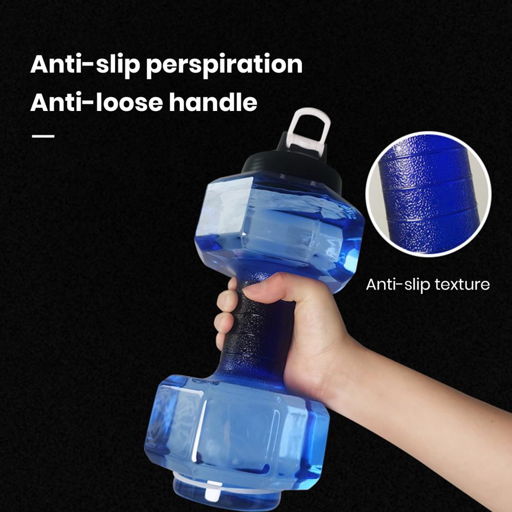 Sports Equipment Website - Dumbbell Sports Water Bottle Clear Portable