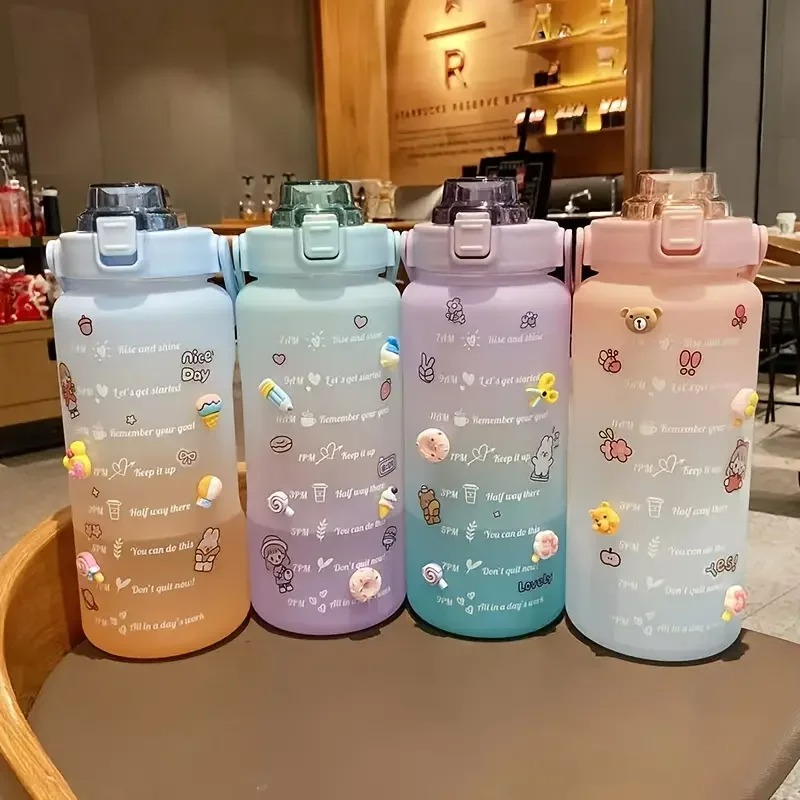 Sports Equipment 5 Years Old - 2L Colorful Frosted Water Bottle With