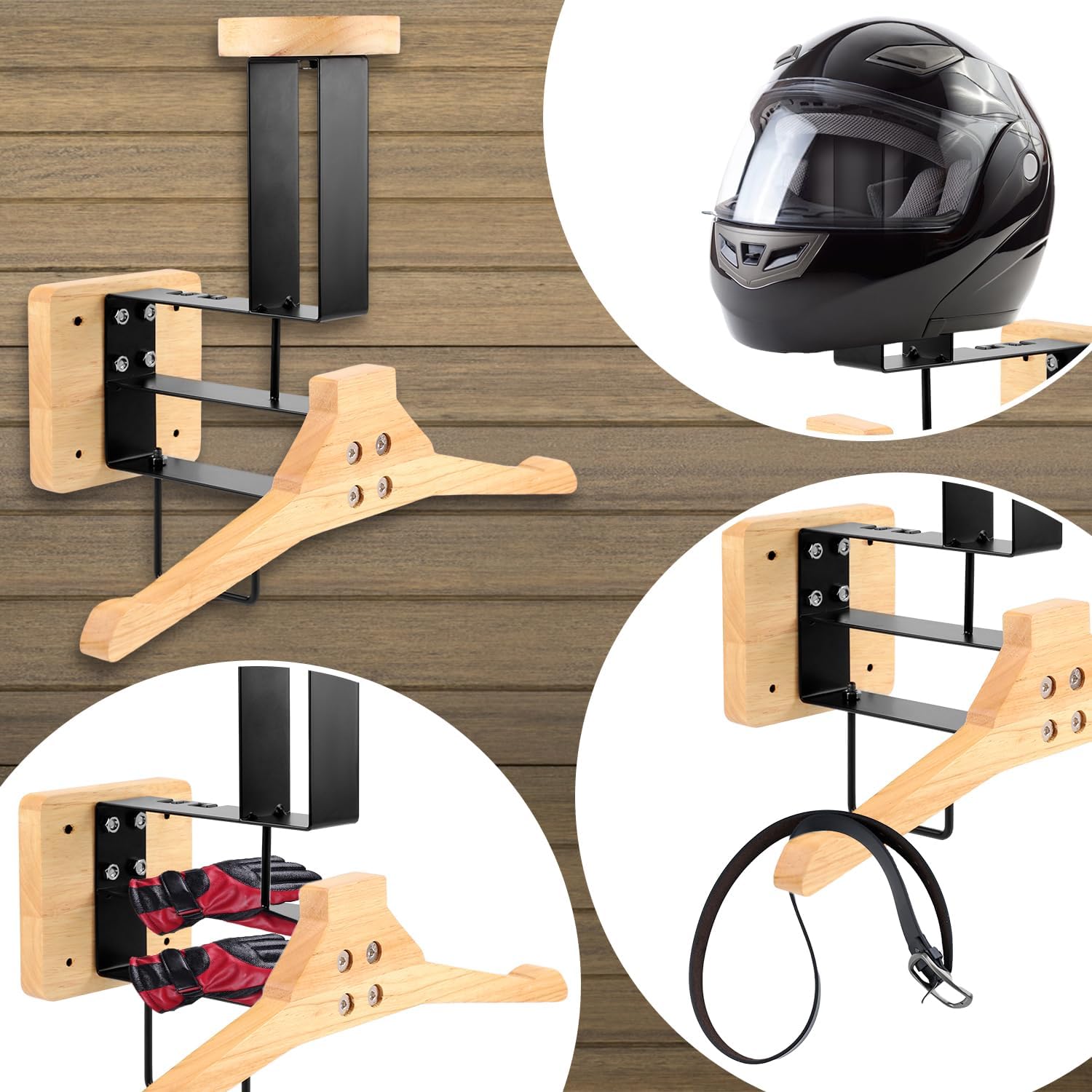 Wood Motorcycle Helmet Holder  - Sports Equipment Home reseña y precio