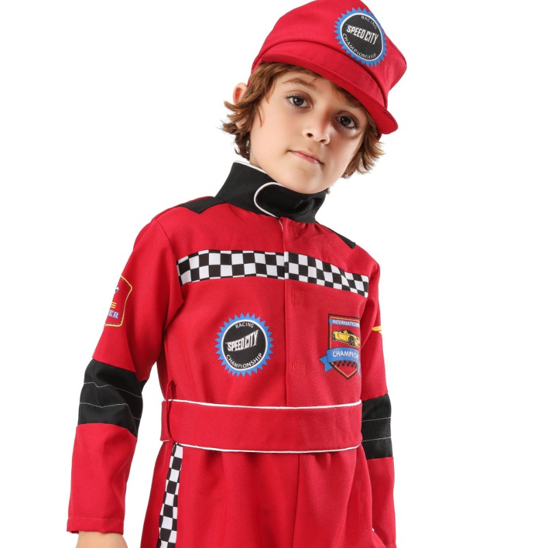 Boy Red Racer Cosplay Costume  - Sports Equipment For Boys reseña y precio