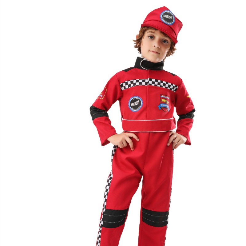 Boy Red Racer Cosplay Costume  - Sports Equipment For Boys reseña y precio