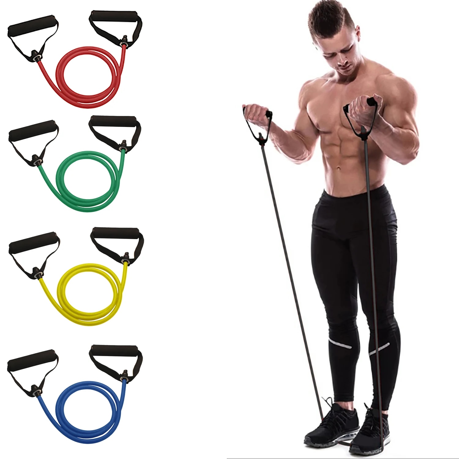 Resistance Bands With Handles, - Sports Equipment Club reseña y precio